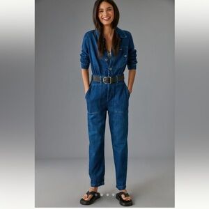 Pilcro Dark Blue Denim Overalls